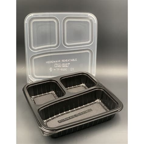 plastic lunch box 3 compartments